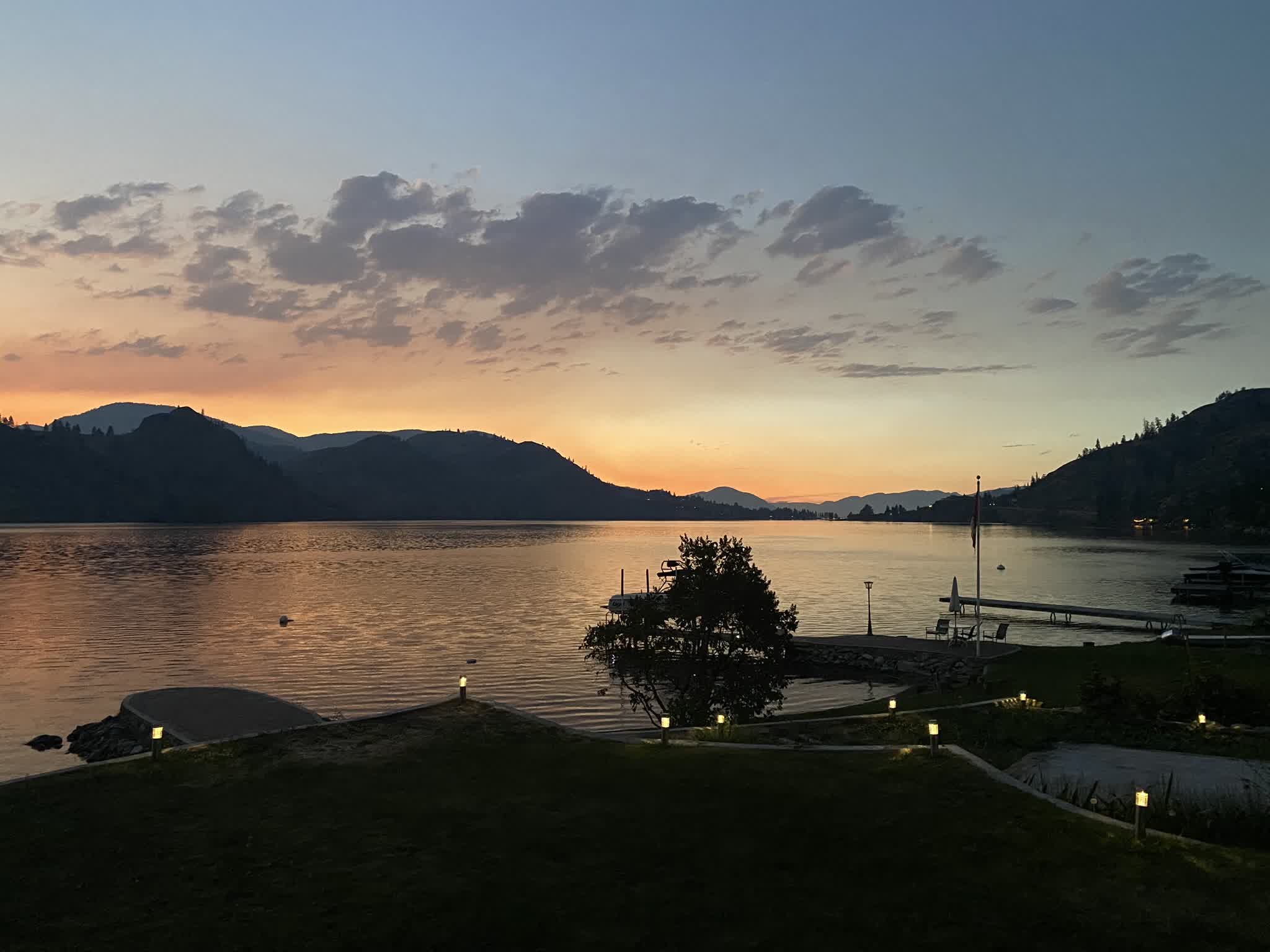 Sunset Over Skaha Lake from Inn